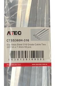 Stainless Steel 316 Grade Cable Ties 200mm x 4.6mm