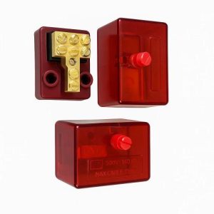 Neutral Link 4 Hole Red with Cover