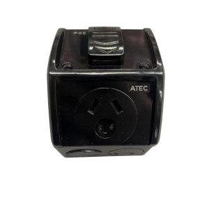 Weatherproof Single Switch Socket NEW Black