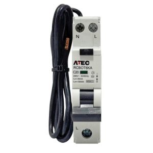 RCBO with tails 1 POLE 10A 6KA 30MA